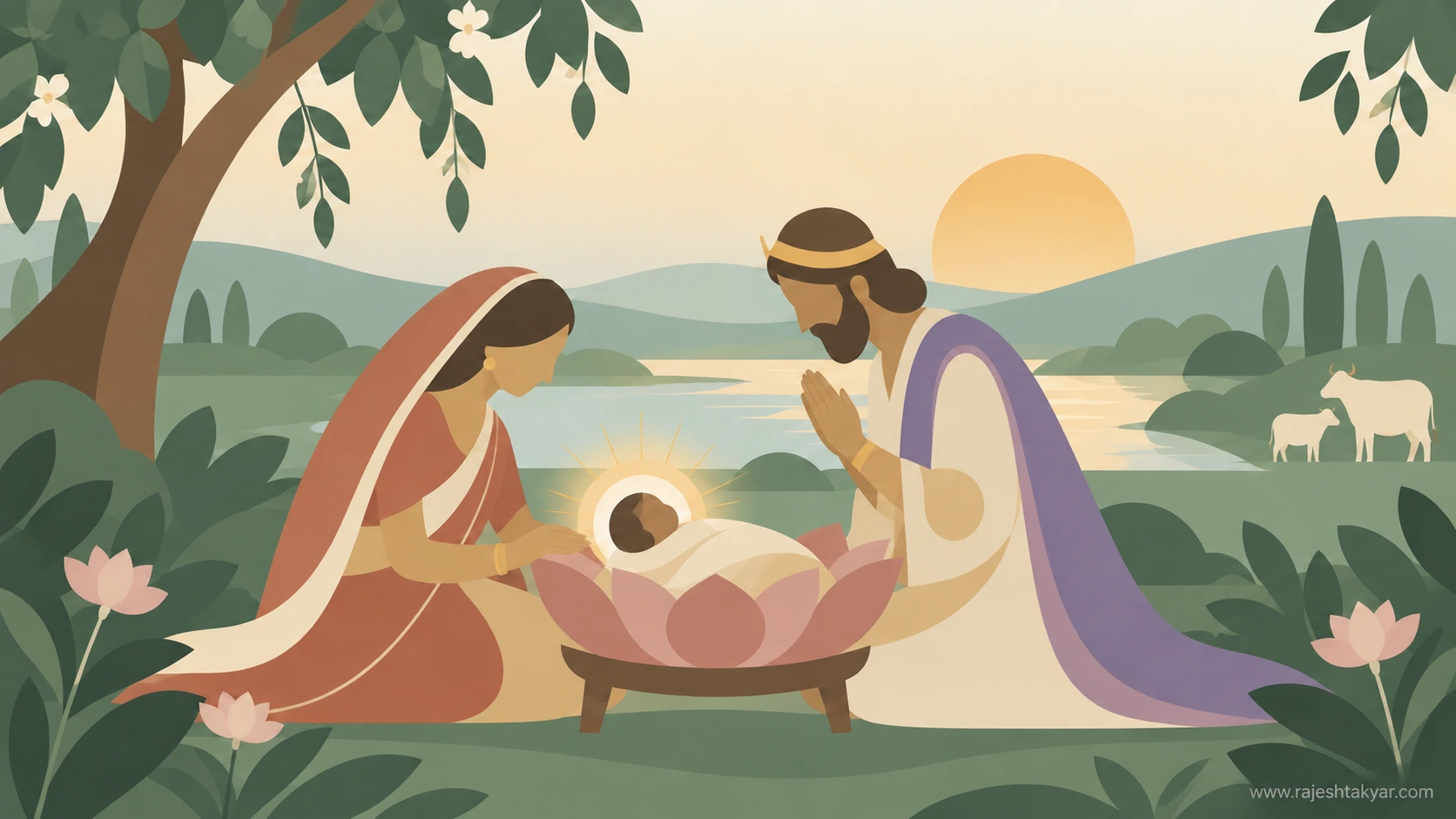 Radha’s Birth: From Goloka to Gokula