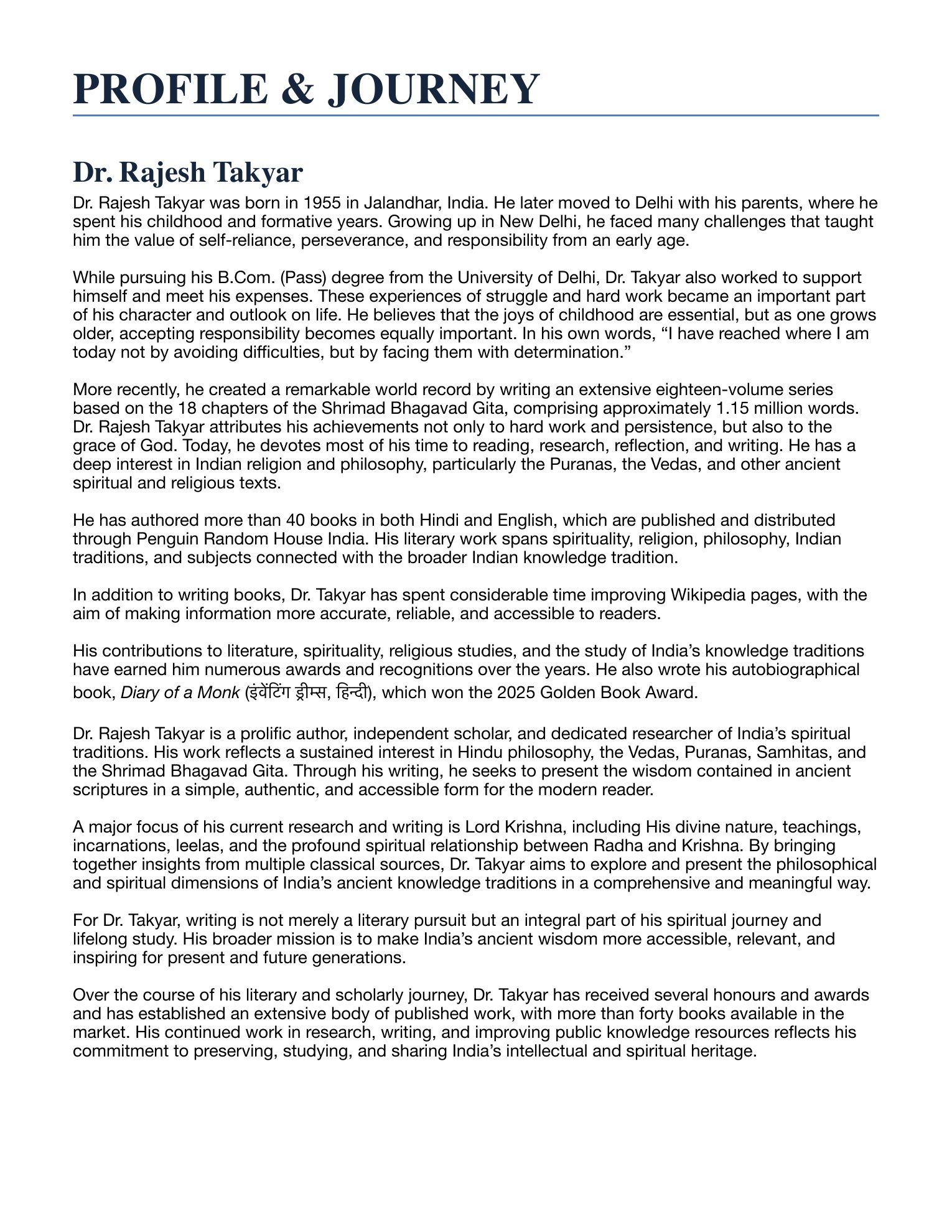 Dr. Rajesh Takyar’s profile, page 3