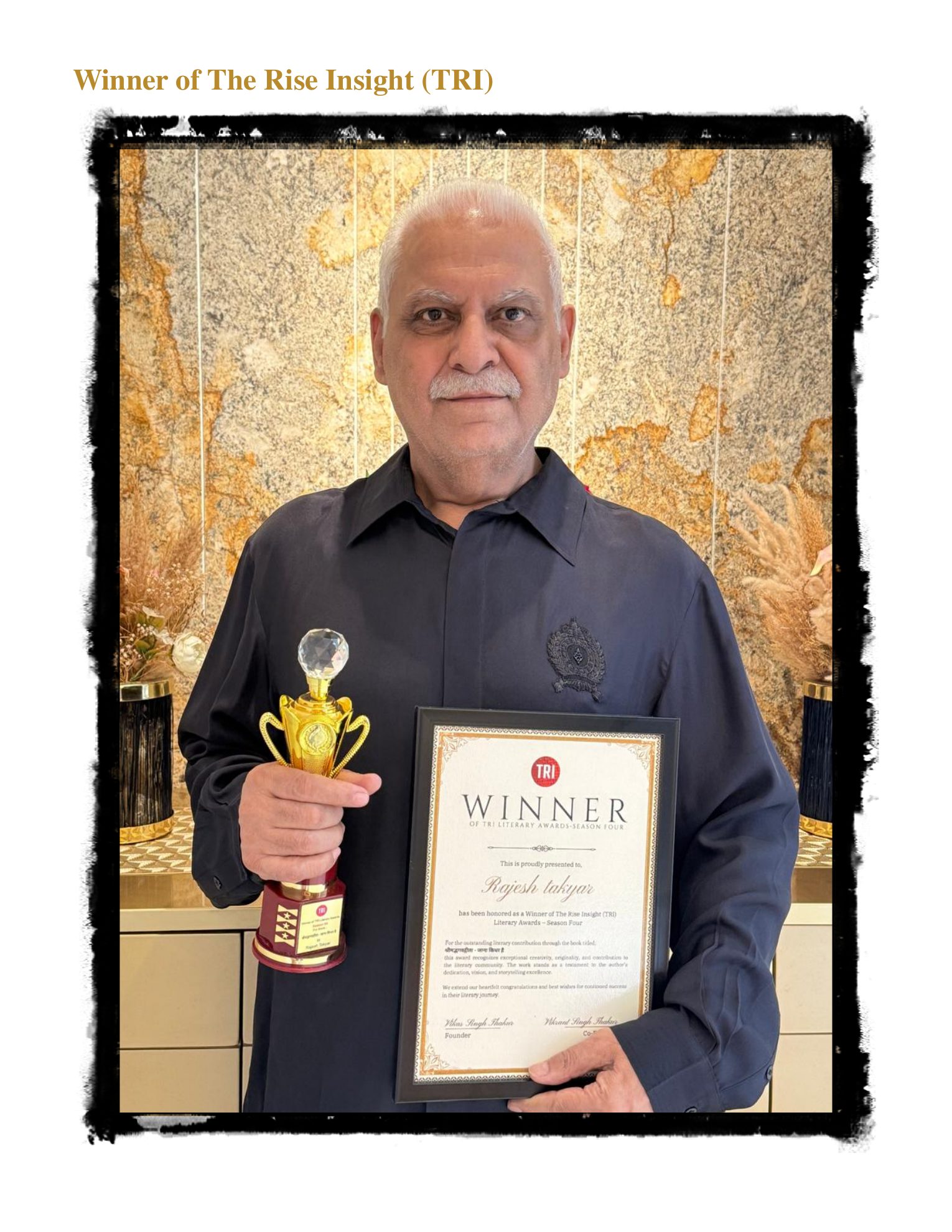 Dr. Rajesh Takyar’s profile, page 24