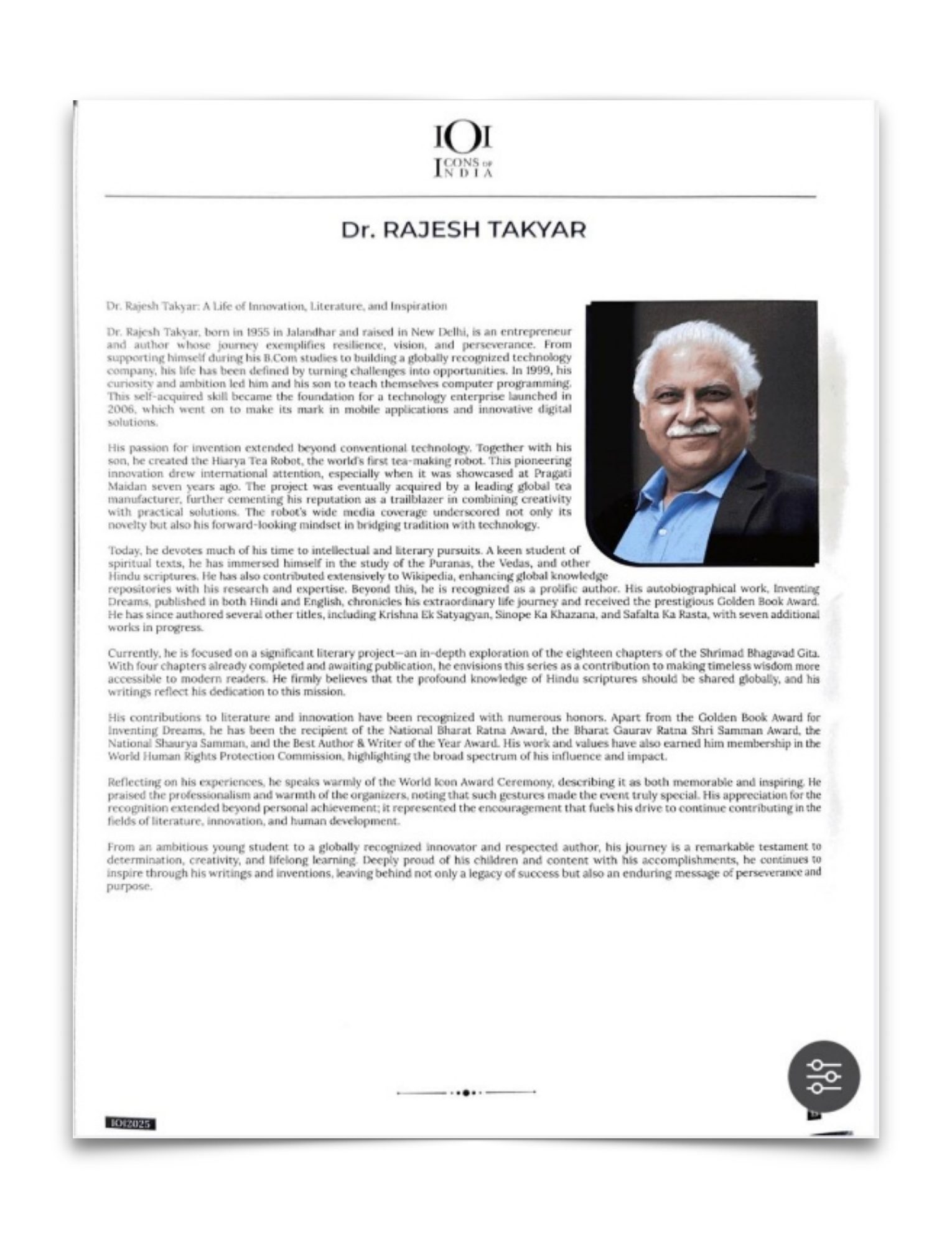 Dr. Rajesh Takyar’s profile, page 42