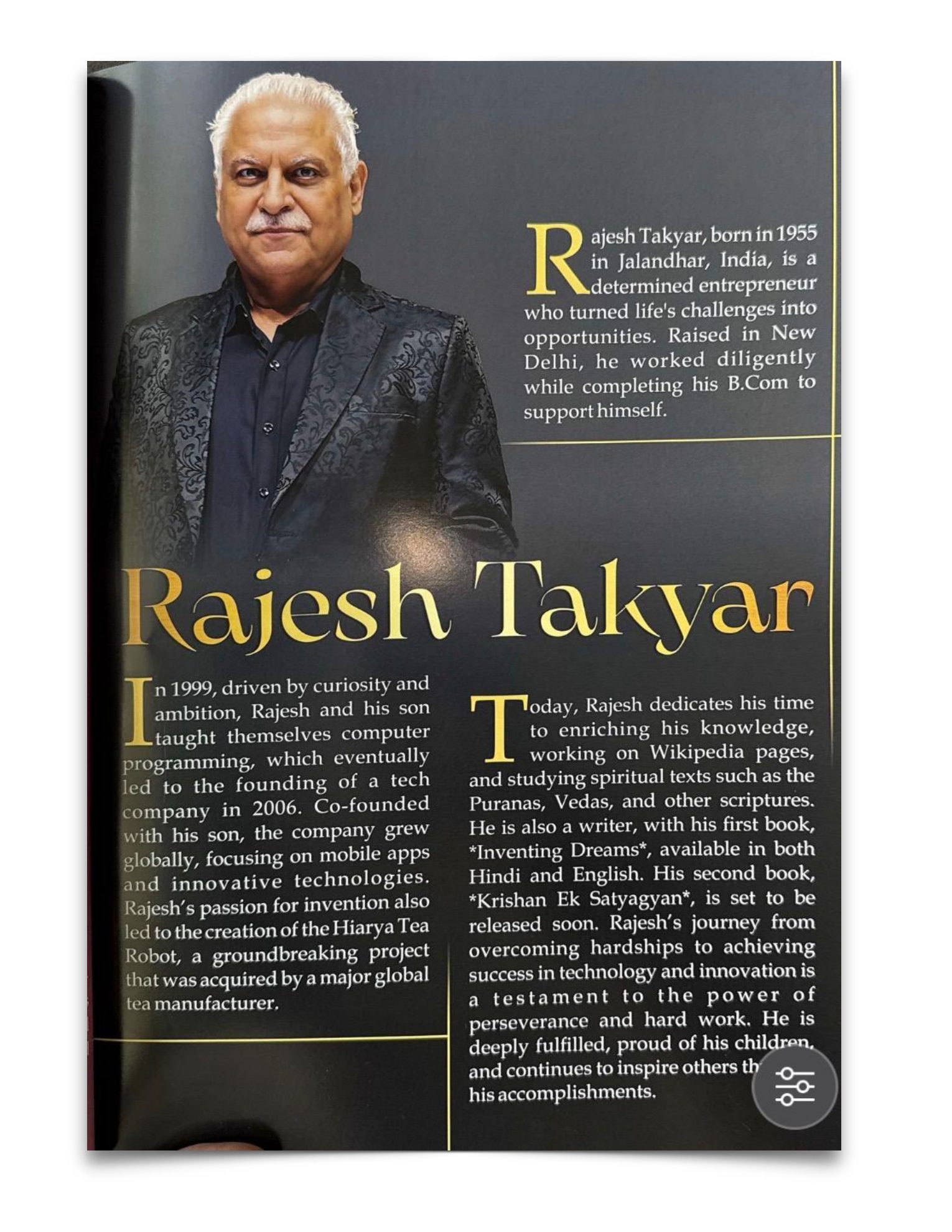 Dr. Rajesh Takyar’s profile, page 48